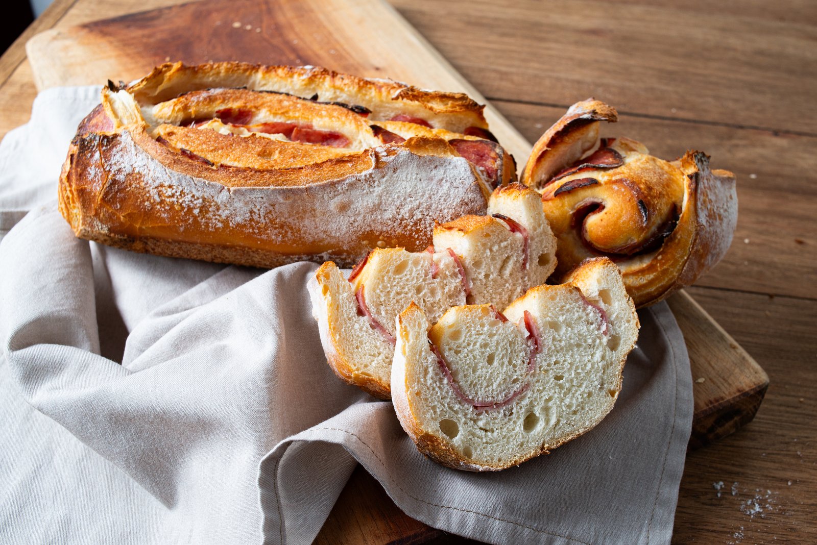Ciabatta de Calabresa - foto cortada